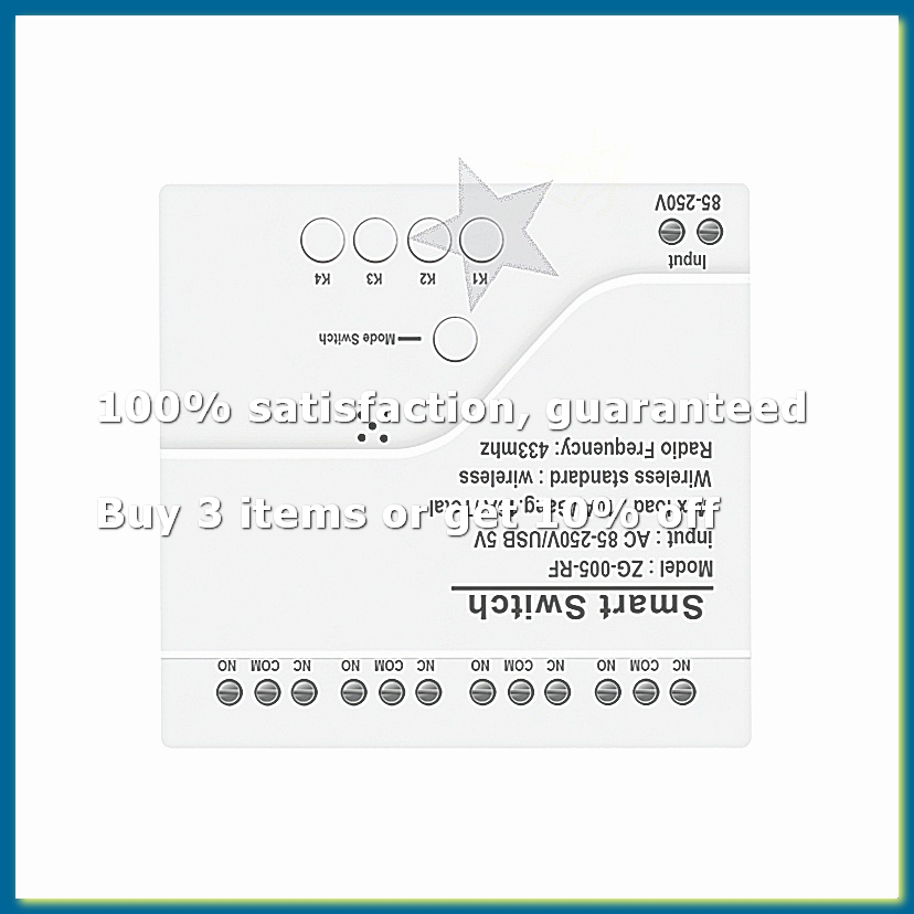 Smart Relay Tuya - 4CH ซิกบีสมาร์ทสวิตช์ไฟโมดูล AC 85-250V RF433 รับสัญญาณ