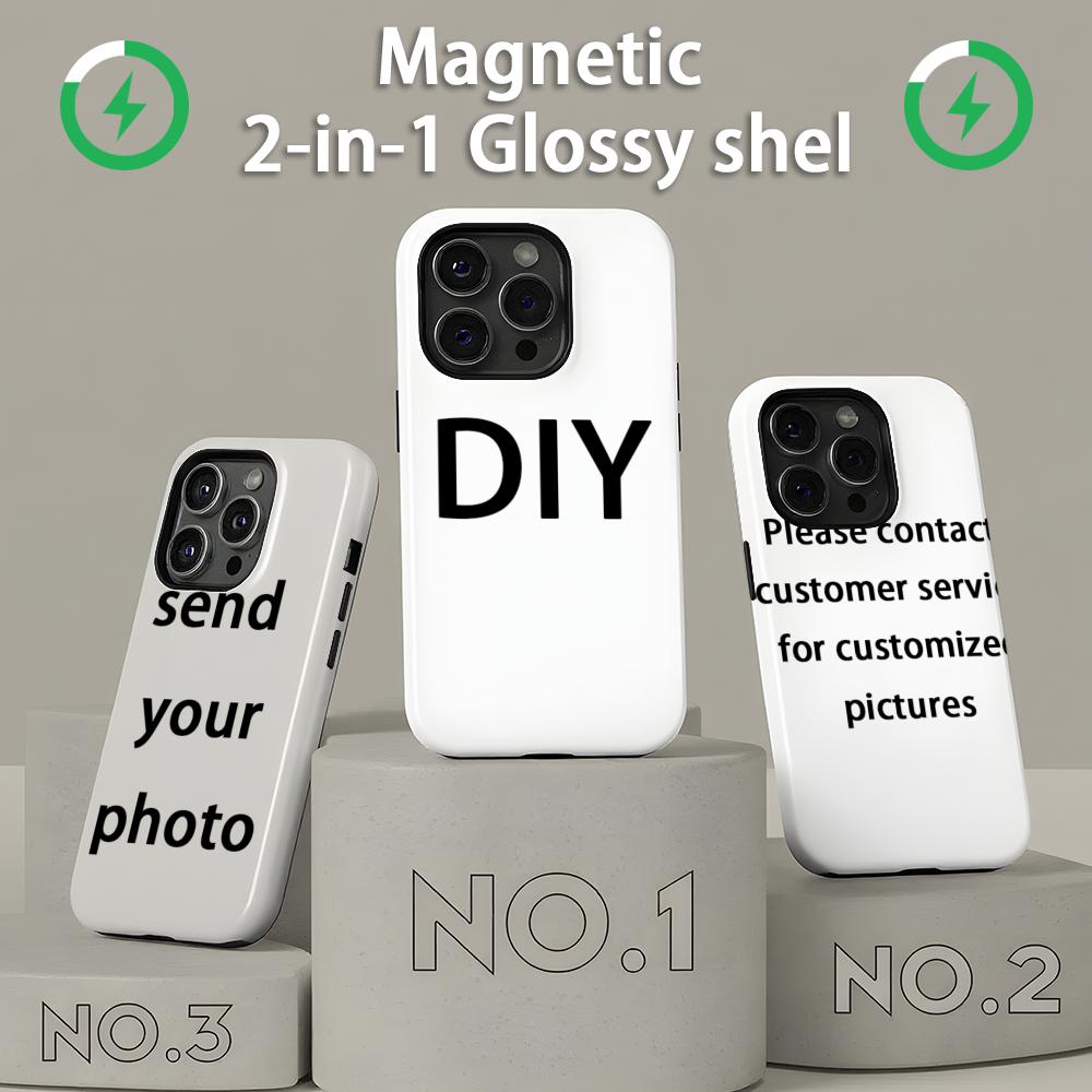 Shelly - เคสโทรศัพท์แม่เหล็ก 2-in-1 แบบมันเงา สำหรับ iPhone17 16e