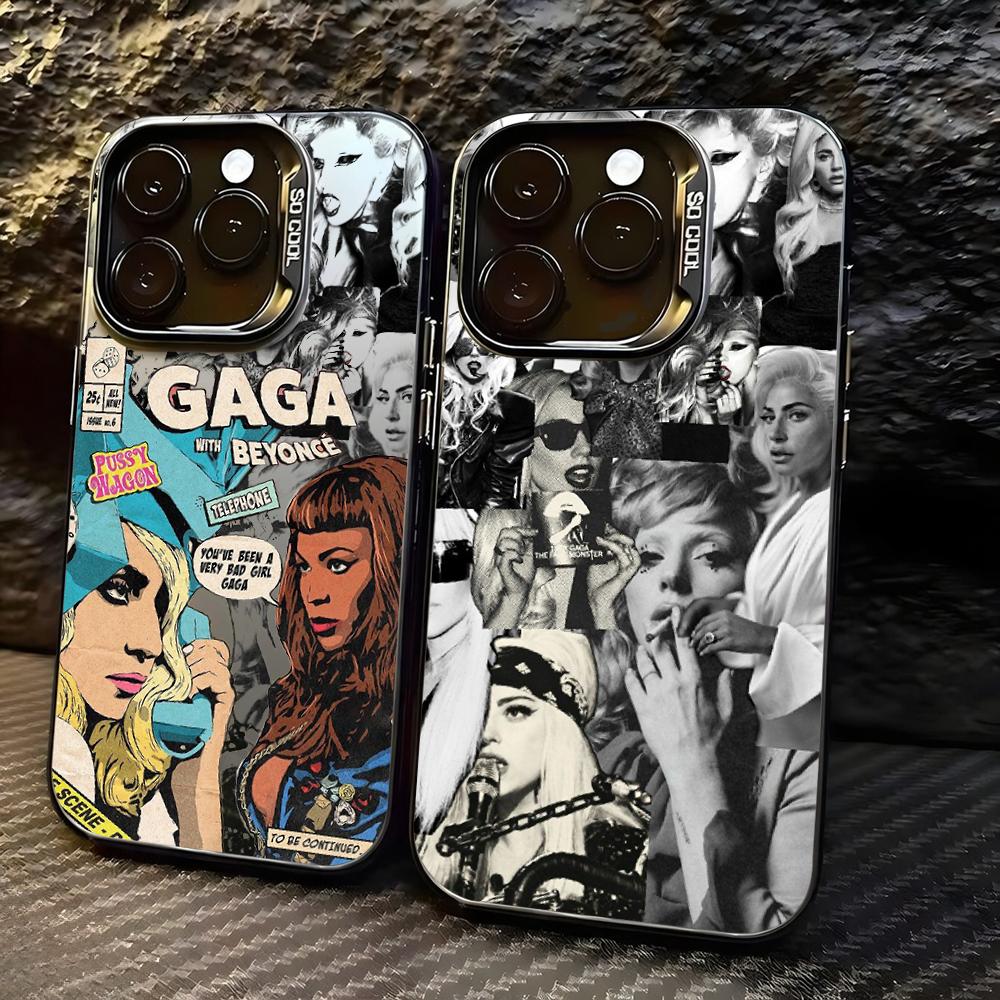 Shelly - เคสโทรศัพท์สุดฮิตของนักร้อง L-Lady Gaga สำหรับ lMDColor สีเงิน