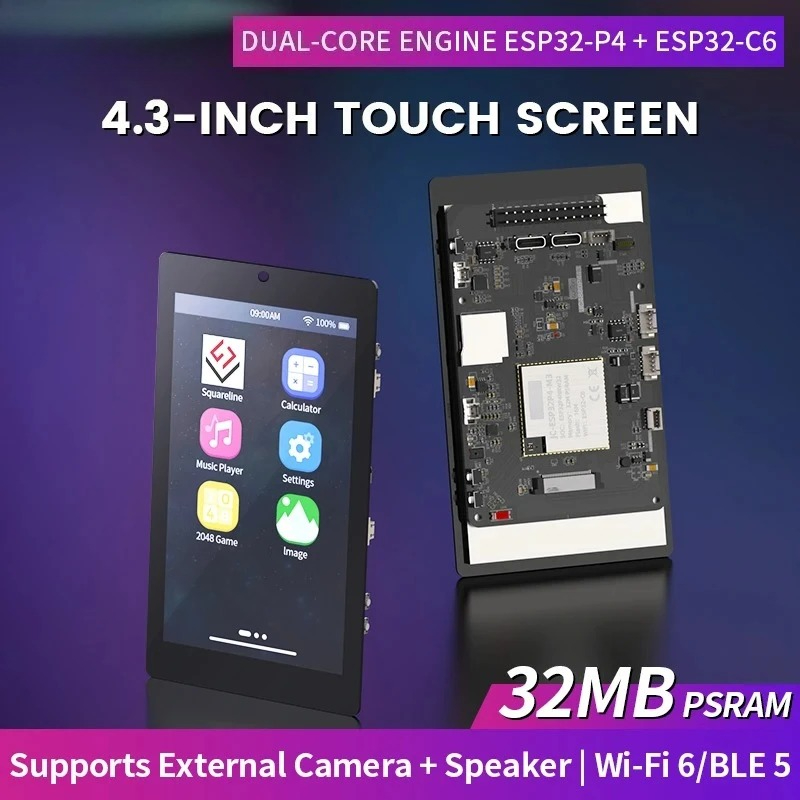 Smart Home Module Iot - หน้าจอสัมผัสแบบ Capacitive ขนาด 4.3 นิ้ว ความละเอียด
