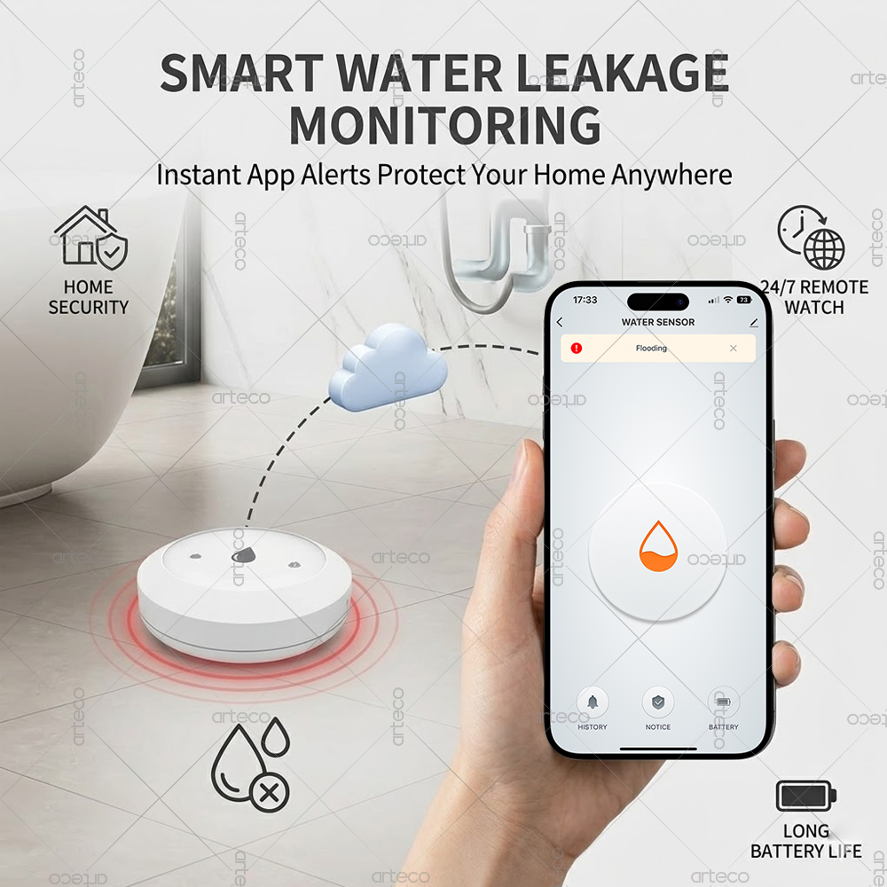 เซ็นเซอร์น้ำซิกบีเครื่องตรวจจั - Home Assistant Tuya บทวิจารณ์และราคา