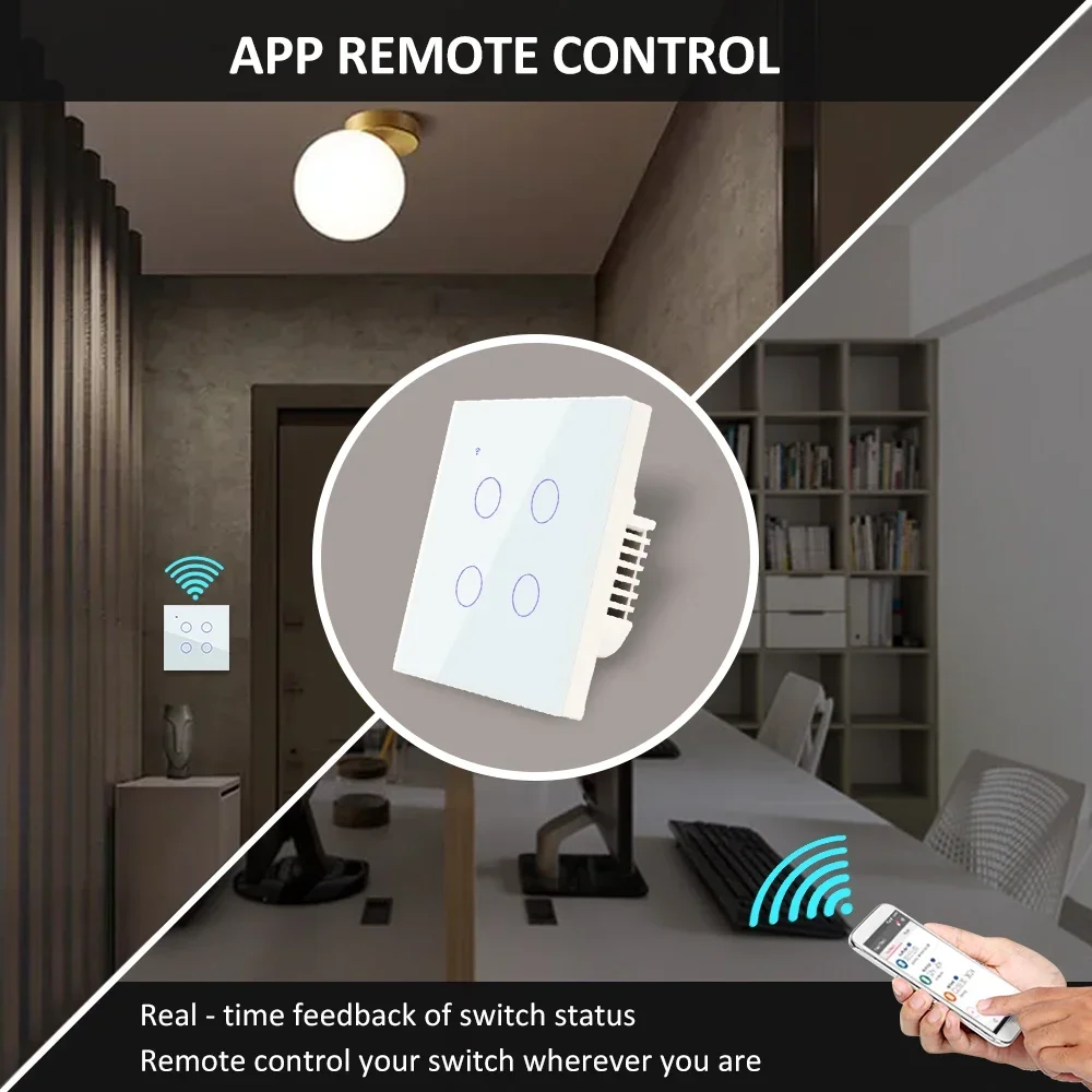 ZigBee 1 2 3 4 Gang ไม่มี Neut - Tuya 4 Channel บทวิจารณ์และราคา