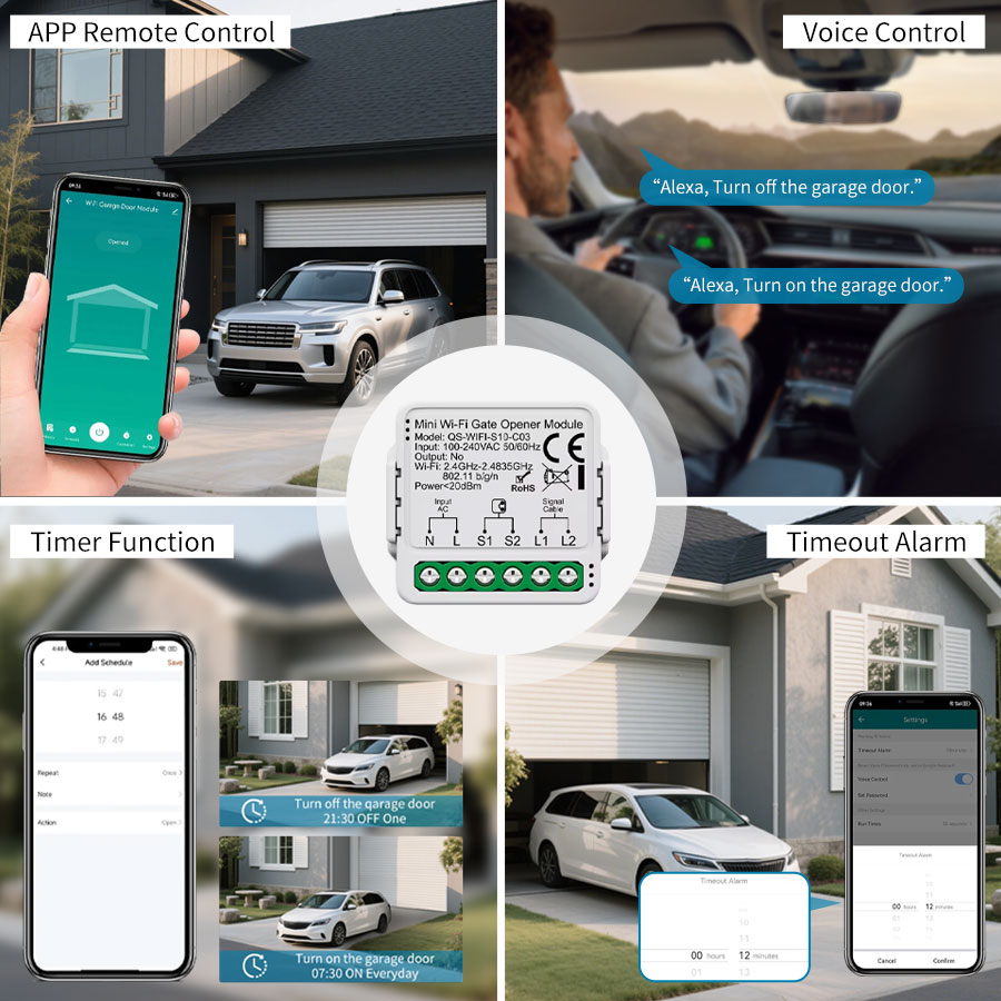 ตัวควบคุมประตูโรงรถอัจฉริยะ Tu - Smart Relay Tuya บทวิจารณ์และราคา