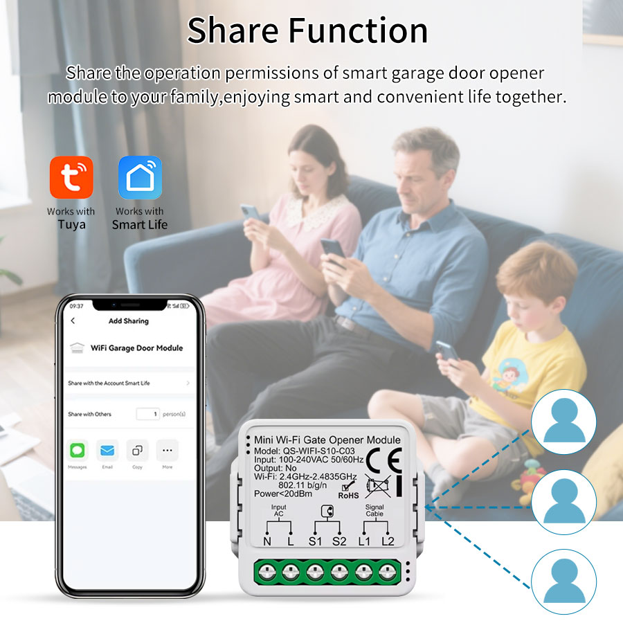 ตัวควบคุมประตูโรงรถอัจฉริยะ Tu - Smart Relay Tuya บทวิจารณ์และราคา