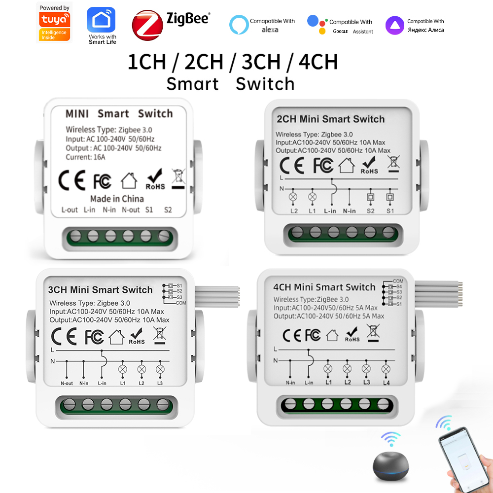 สวิตช์อัจฉริยะ Tuya Zigbee 3.0 - Tuya 4 Channel บทวิจารณ์และราคา