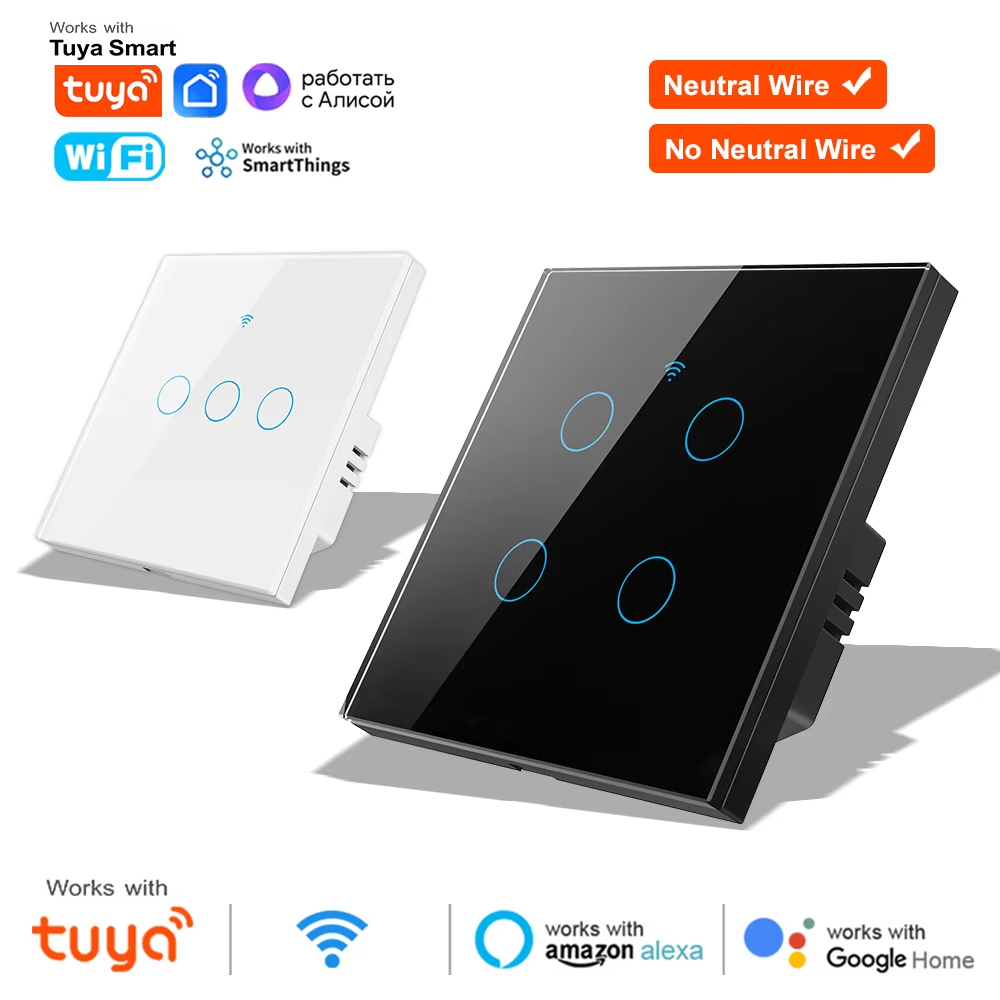 สวิตช์ไฟติดผนังแบบสัมผัส 1 2 3 - Tuya Smart บทวิจารณ์และราคา