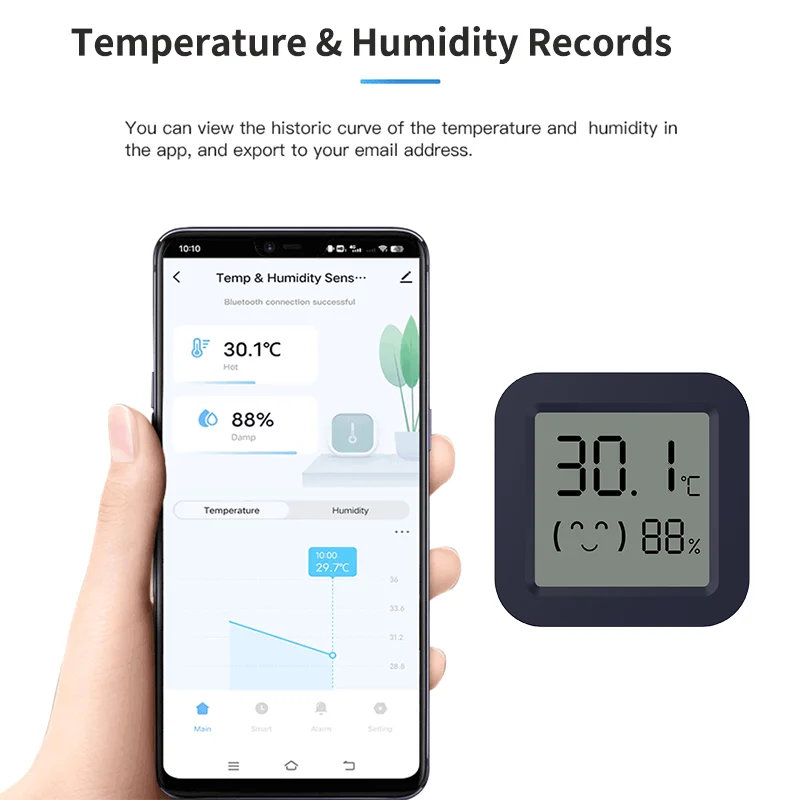 เครื่องวัดอุณหภูมิอัจฉริยะขนาด - Tuya Smart บทวิจารณ์และราคา