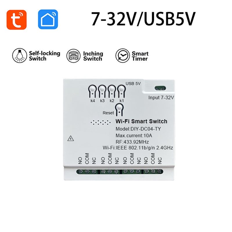 โมดูลสวิตช์อัจฉริยะ 4 ช่องสัญญ - Tuya 4 Channel บทวิจารณ์และราคา