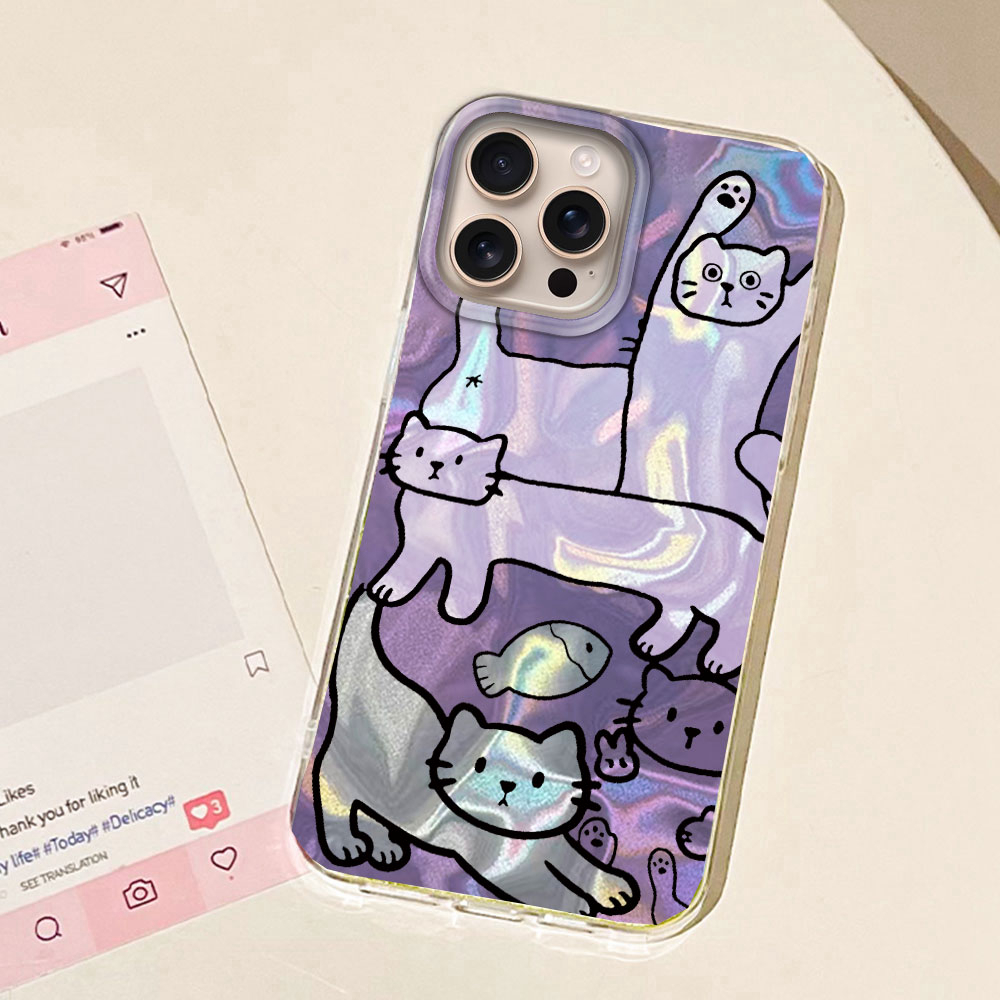 สีม่วงสายแมวปลาน้ําเคสโทรศัพท์ - Shelly บทวิจารณ์และราคา